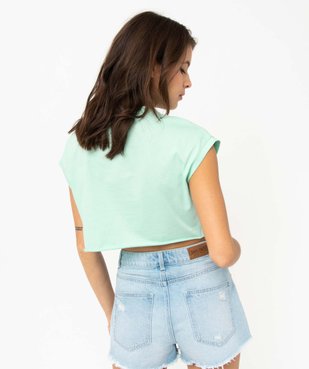 Tee-shirt crop top sans manches femme - Camps United vue3 - CAMPS UNITED - GEMO