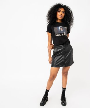 Tee-shirt manches courtes imprimé femme - Wednesday vue5 - WEDNESDAY - GEMO