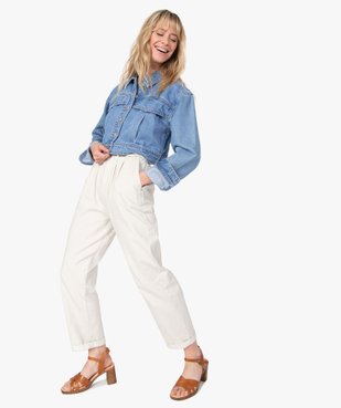 Veste femme en jean courte - LuluCastagnette vue5 - LULUCASTAGNETTE - GEMO