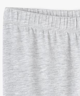 Legging uni longueur genoux en coton extensible fille vue2 - GEMO (JUNIOR) - GEMO