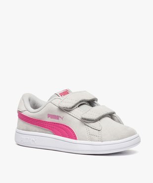 Basket bébé dessus cuir suédé à scratchs - Puma vue2 - PUMA - GEMO