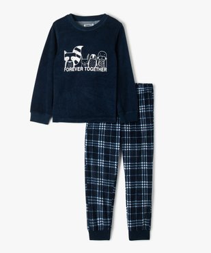 Pyjama garçon bimatière chaud et élégant vue1 - GEMO (ENFANT) - GEMO
