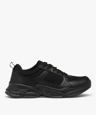Baskets homme style running unies multi-matières vue1 - GEMO (SPORTSWR) - GEMO