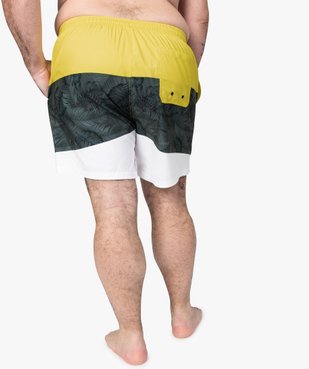 Short de bain homme grande taille tricolore vue3 - GEMO (PLAGE) - GEMO