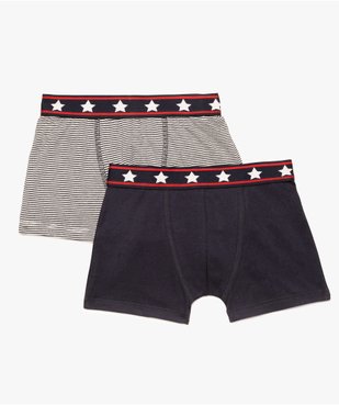 Boxer garçon en coton thème marin (lot de 2) vue1 - GEMO (ENFANT) - GEMO