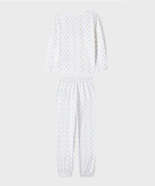 Pyjama en coton à motifs coeurs fille vue4 - GEMO 4G FILLE - GEMO