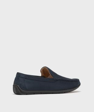 Mocassins en suédine et semelle intérieure cuir homme vue4 - URBAN STEPS - GEMO