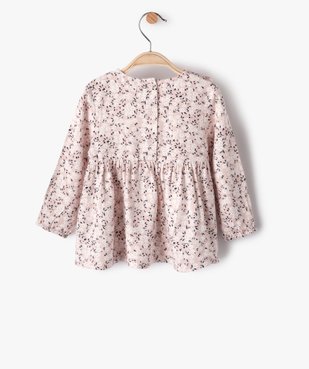 Blouse bébé fille imprimée avec volants sur le haut du buste vue3 - GEMO(BEBE DEBT) - GEMO