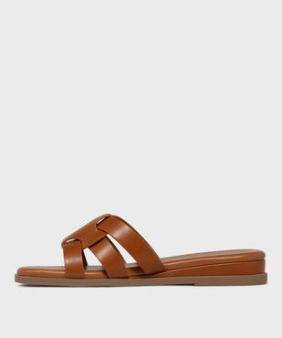 Mules à talon compensé et brides entrelacées femme - LuluCastagnette vue3 - LULUCASTAGNETTE - GEMO