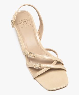 Sandales à talon avec brides et boucles en strass femme vue5 - FOLLOW ME - GEMO