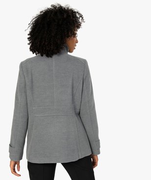 Manteau court femme avec double rangée de boutons vue3 - Nikesneakers(FEMME PAP) - Nikesneakers