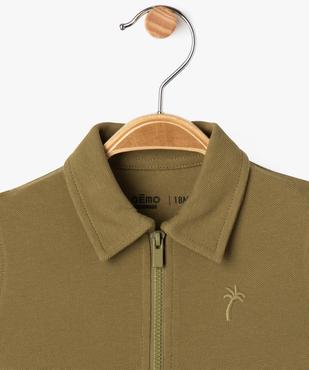 Polo manches courtes avec col zippé bébé garçon vue2 - GEMO 4G BEBE - GEMO
