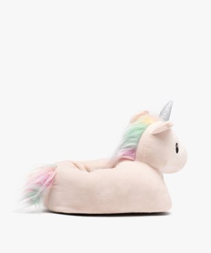 Chaussons femme en volume licorne  vue4 - GEMO 4G FEMME - GEMO