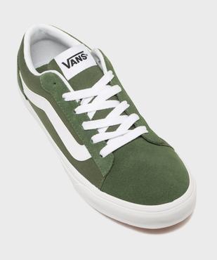 Baskets basses en cuir et textile garçon - Vans vue5 - VANS - GEMO