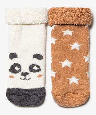 Chaussettes bébé en maille bouclette (lot de 2) vue1 - GEMO 4G BEBE - GEMO