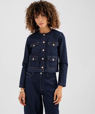Veste en jean femme  vue1 - GEMO 4G FEMME - GEMO