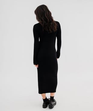 Robe pull longue coupe ajustée femme vue3 - GEMO 4G FEMME - GEMO