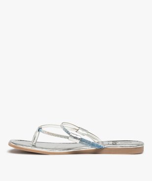 Mules femme plates métallisées à strass vue3 - GEMO (CASUAL) - GEMO