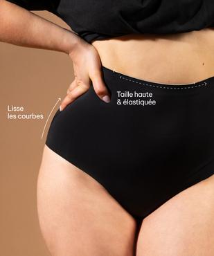 Culotte taille haute unie en microfibre femme vue4 - GEMO(HOMWR FEM) - GEMO