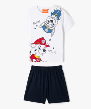 Pyjashort bicolore avec motif chiens garçon - Pat Patrouille vue1 - PAT PATROUILLE - GEMO
