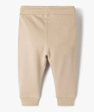 Pantalon bébé garçon en maille avec ceinture bord-côte vue3 - GEMO(BEBE DEBT) - GEMO