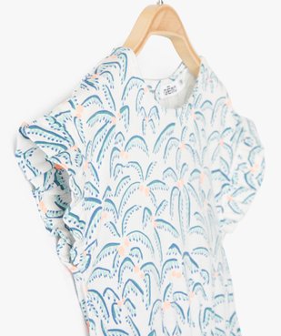 Robe bébé fille effet 2 en 1 avec motifs palmiers vue2 - GEMO(BEBE DEBT) - GEMO