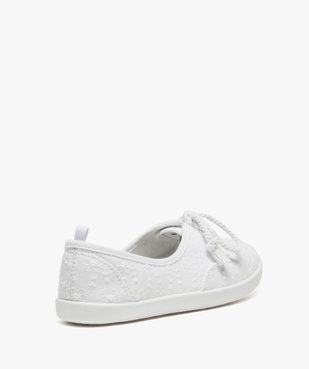 Ballerines en toile avec lacets cordelette femme - Valentina Baldano vue4 - VALENTINA BALDA - GEMO