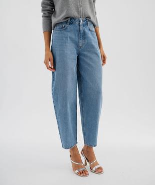 Jean barrel taille haute femme vue1 - GEMO 4G FEMME - GEMO