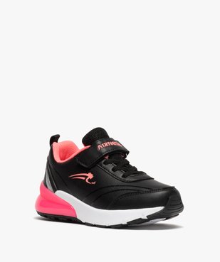 Baskets fille running bicolores à lacets et scratch - Airness vue2 - AIRNESS - GEMO