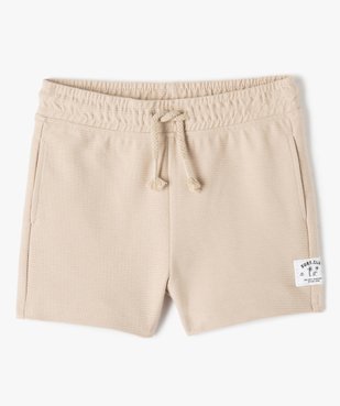 Short bébé en coton texturé aspect rayé vue1 - GEMO(BEBE DEBT) - GEMO