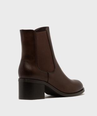 Boots Chelsea zippées à talon haut femme - Valentina Baldano vue4 - VALENTINA BALDA - GEMO