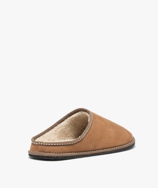 Chaussons homme mules couvrantes en suédine unie vue4 - GEMO(HOMWR HOM) - GEMO