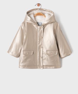 Imperméable à capuche doublé fourrure imitation bébé fille - LuluCastagnette vue1 - LULU CASTAGNETTE G4G D - GEMO