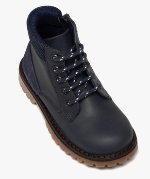 Boots garçon à semelle crantée et col rembourré en denim vue5 - GEMO (ENFANT) - GEMO