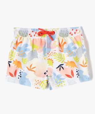 Short de bain bébé garçon à motif feuillages et dino vue1 - GEMO(BEBE DEBT) - GEMO