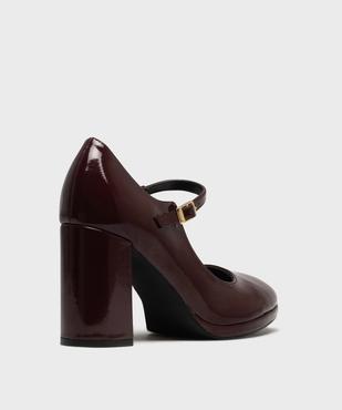 Escarpins vernis à brides avec talon bloc femme - Follow Me vue5 - FOLLOW ME - GEMO