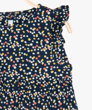 Robe bébé fille à motifs fleuris avec emmanchures à volants vue2 - GEMO(BEBE DEBT) - GEMO
