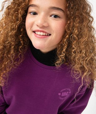 Sweat molletonné avec broderie poitrine fille vue5 - GEMO (JUNIOR) - GEMO