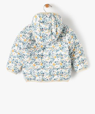Doudoune bébé fille fine à motif fleuri et détails pailletés vue5 - GEMO C4G BEBE - GEMO
