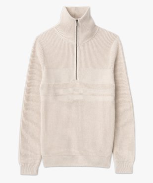Pull homme en grosse maille à col camionneur vue4 - GEMO (HOMME) - GEMO