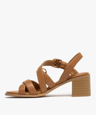 Sandales à brides et détails métalliques à large talon femme vue4 - FOLLOW ME - GEMO