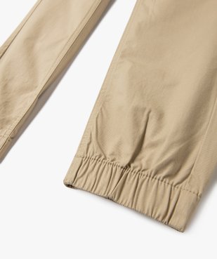 Pantalon jogger en toile de coton garçon vue4 - GEMO 4G GARCON - GEMO
