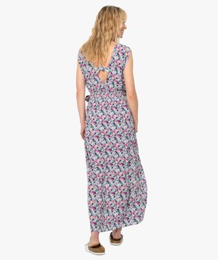 Robe de plage femme imprimée longue et échancrée vue3 - GEMO (PLAGE) - GEMO