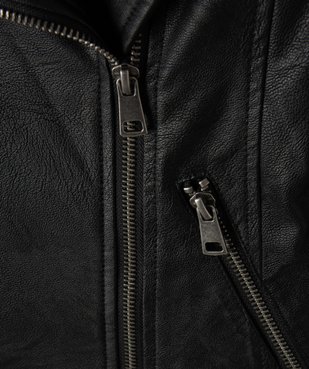 Blouson fille esprit biker avec fermetures zippées vue3 - GEMO (JUNIOR) - GEMO