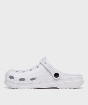 Sabots souples dessus uni perforé femme vue3 - GEMO (PLAGE) - GEMO