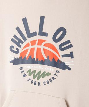 Sweat garçon à capuche en molleton chaud imprimé vue3 - GEMO (JUNIOR) - GEMO