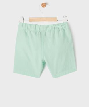 Bermuda en coton à taille élastiquée bébé garçon vue3 - GEMO 4G BEBE - GEMO