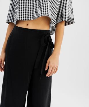 Pantacourt portefeuille large et fluide femme vue2 - GEMO 4G FEMME - GEMO