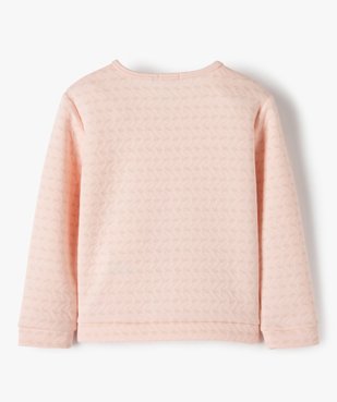 Sweat fille zippé à paillettes vue4 - GEMO (ENFANT) - GEMO