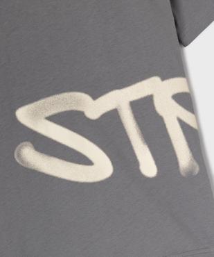 Tee-shirt manches courtes en coton imprimé devant et dos garçon vue2 - GEMO 4G GARCON - GEMO